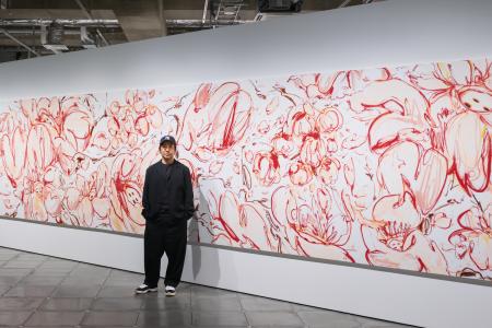 東京ウオッチ】平和を象徴するボタンフラワー、銀座ソニーパーク彩る