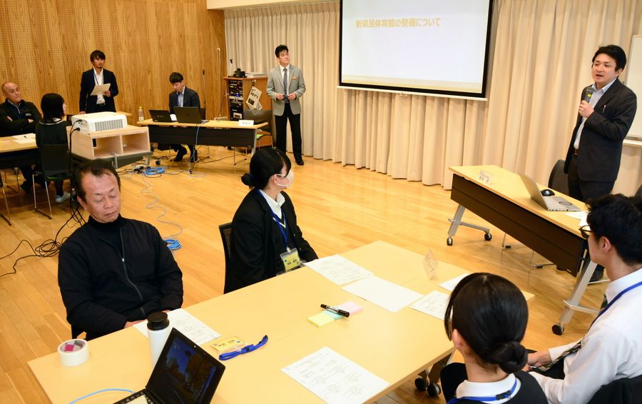 新しい県民体育館周辺のまちづくりについて考えたワークショップ（高知市追手筋２丁目のオーテピア高知図書館）