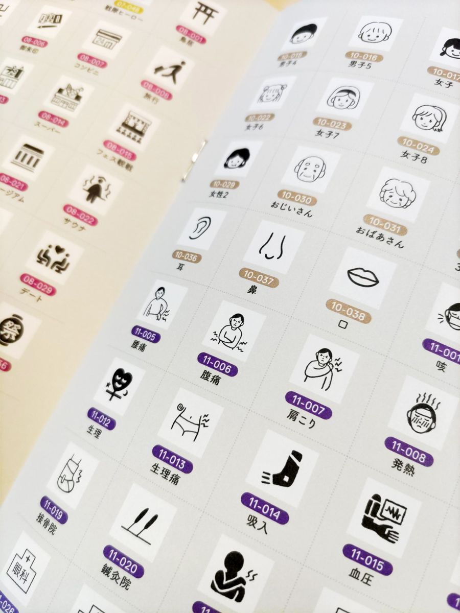 体調、天気、場所…ミニスタンプは細やかに記録するのにうってつけ